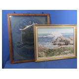 Ocean Painting 28x22", Moosehad Window 28x24"