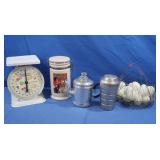 Kitchen Scale, Egg Basket, Cookie Jar