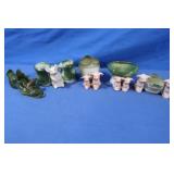 Antique Ceramic Piglet Toothpick Holders