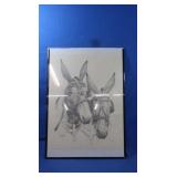 Hand Drawn Mule/Horse Picture 28x20"
