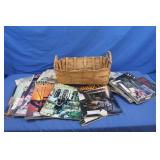 Early American Magazines w/Basket