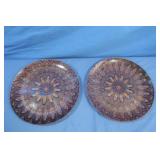 2 "Stain Glass" Plates