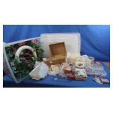 Silk Flowers in Large Bin