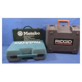 3 Toolboxes-Ridgid, Metabo & Makita