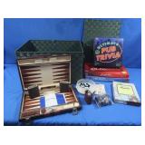 Storage Tote 20x13x12" w/Games incl Checkers,