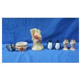 2 Salt & Pepper Sets-Japan, Donkey Cart-Occupied