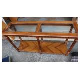 Glass Top Sofa Table 52x18x28"