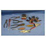 Pliers, Crosscut, Lineman, Vise Grip Angled,