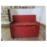 Vintage Wooden Storage Bench 33x16x26"