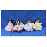 4 Alexander Kins Dolls w/Moveable Eyes