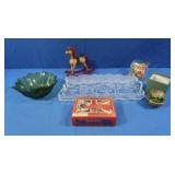 Christmas Ornament Enamel, Wooden Rocking Horse