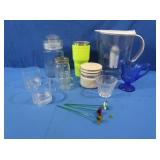 Brita Water Pitcher, Glass Canisters