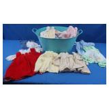 Oval Metal Basket 22x14x10" filled w/Baby Clothes