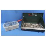 Coleman 2-burner Propane Stove, Skewers