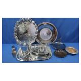 Wilton Pewter Wine Holder, Metal Serving Pieces