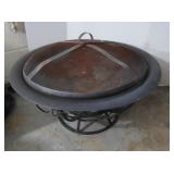 Portable Metal Fire Pit w/Spark Screen 30x16"