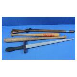 Childs Pariss Cap Rifle, Wooden Sword, Wooden
