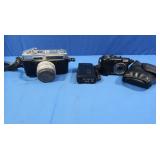 Vintage Yashica Electro-35, Olympus SP-350,