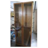 Bookshelf-5 shelves, glass doors 32x11x80"
