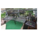 6 Pc Metal Lattice Patio Chairs & Table