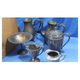 Silverplate Candy Dishes, Pitchers, Urns