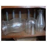 Oil Lamp & Cloche Glass Pieces