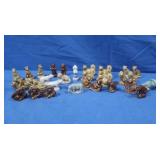 Vintage Red Rose Tea Figurines