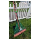 Snow Shovel, Push Broom, Yard Rake