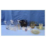 Vintage Glass-ruby Pitcher, Yellow Depression&more