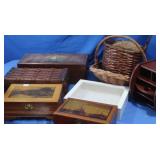 Baskets, Wood Jewelry Boxes, Card Holders & more