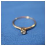 14K Diamond Ring 1/10CT   1gr   Sz 8