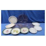 Vintage Westmoreland Lace Plate, Pink Depression