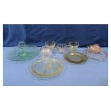 Green&Yellow Depression glass, Carnival Piggy Bank