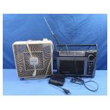 General Elec Redio, 10" Box Fan, Alarm Clock-All