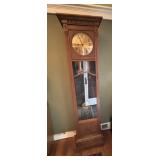 Antique Hand Built Grandfather Clock w/Brass Face