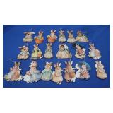 Wooden Cutout Bunny Ornaments