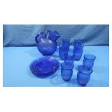 Lg Lot of Cobalt Blue Glassware