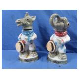 Jim Beam Decanters-Donkey & Elephant