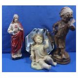 Chalkware-Statue of Girl(some chips), Jesus