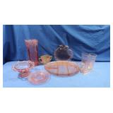 Pink Depression Glassware, Jeannette Glass Bowl,
