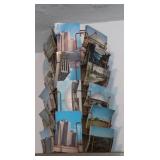Rack of Vintage Postcards