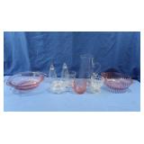 Pink & Clear Glass