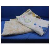 Hand-stitched Quilt w/Machine Trim(69x76) &
