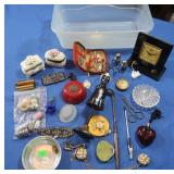 Dresser Clock, Ring Boxes,Manicure Set & more