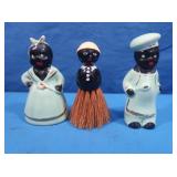 Africian Americana S&P Shakers, Vintage Shoe Brush