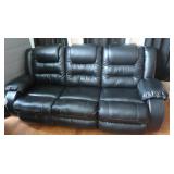 Manufactured Leather Sofa-1 sm tear(very Clean)