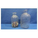 White House Vinegar Glass Jugs, Buttons, Marbles