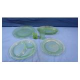 Green Depression Glass(glows)