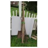 Pick Axe, Shovel, Post Hole Digger, Rake