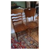 2 Vintage Wooden Chairs